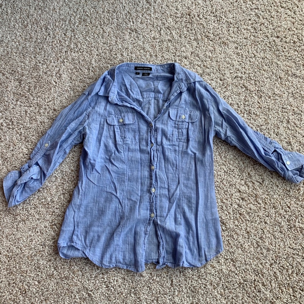 Women’s Collared Shirt with Tab Sleeves